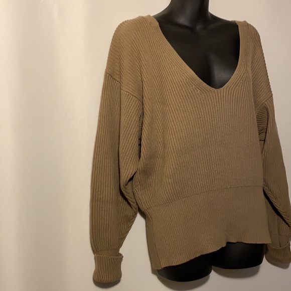 Free People V-Neck Women Sweater Pullover Jacket - Picture 3 of 13